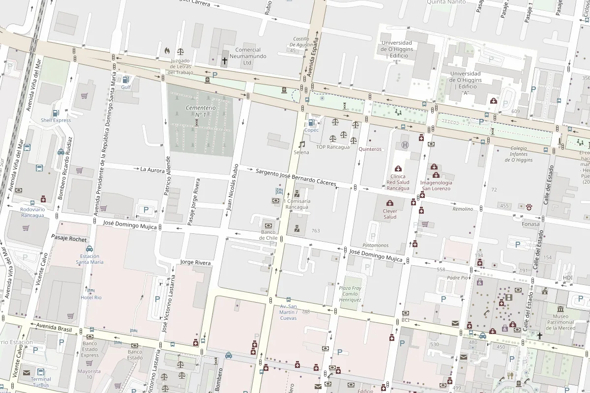 Mapa de San Martín 145, Rancagua
